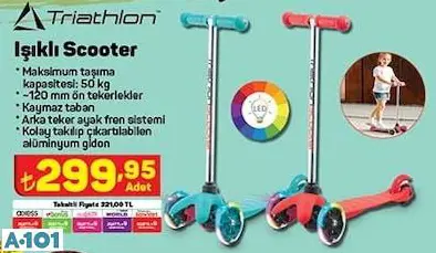 TRİATHLON MAXİ IŞIKLI SCOOTER TRİATHLON MAXİ IŞIKLI SCOOTER